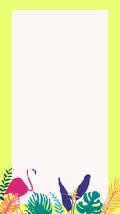 Tropical summer frame iPhone wallpaper, green design © Rawpixel.com
