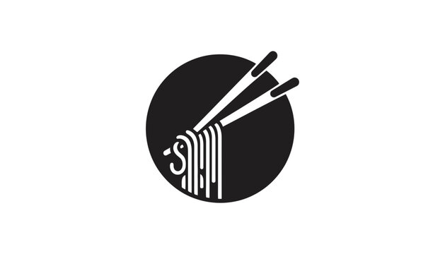 Imagine prompt: ramen noodle bowl graphic icon with japanese