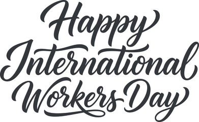 Naklejka premium Happy international workers day labour day greeting card