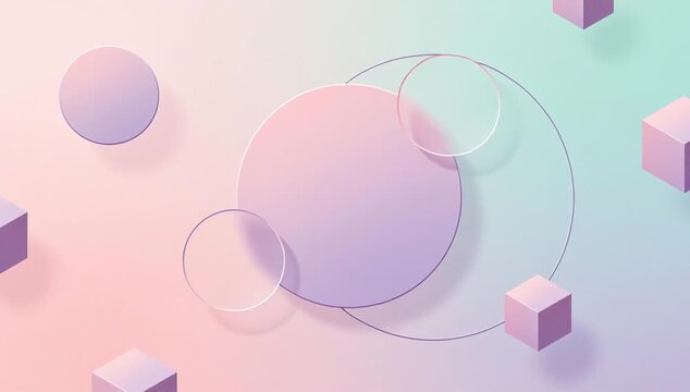 Abstract pastel background minimal geometric circle shape soft gradient render 3d modern design calm atmosphere dreamy composition creative layout pastel gradient abstract background minimal design