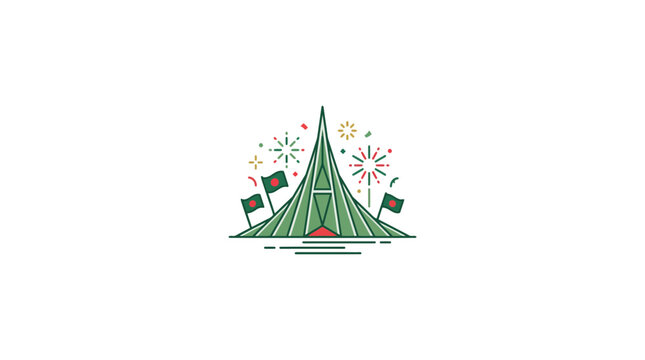 Jatiya Smriti Soudha Bangladesh National Memorial Independence Day Celebration Flat Icon