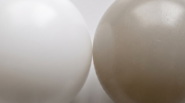 Virgin and recycled polypropylene pellets macro, circular plastics  