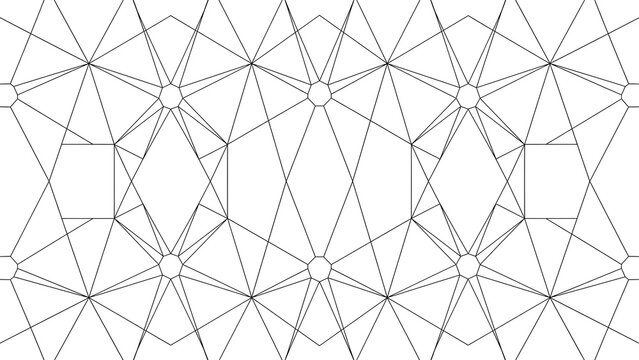 Abstract geometric polygon line pattern on white background
