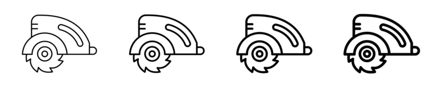 Circular Saw  Icon Set Different Style Collection