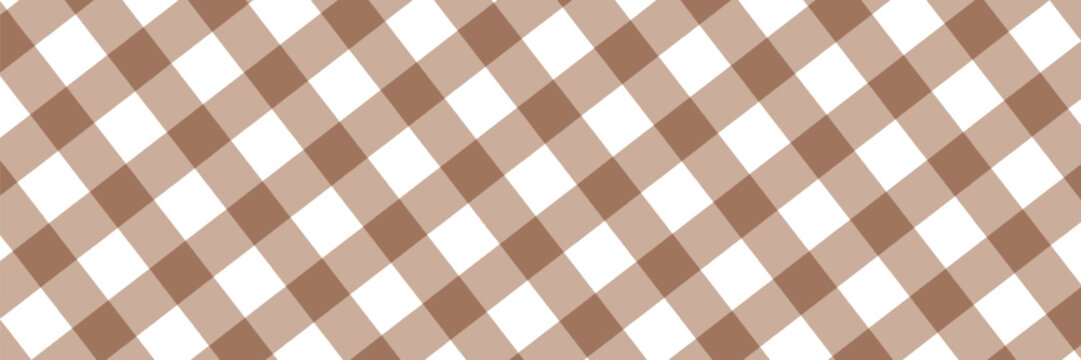 Elegant terracotta vichy check seamless background. Timeless tartan plaid pattern for fabric prints, wallpaper, table linen, apparel, branding, and packaging design.