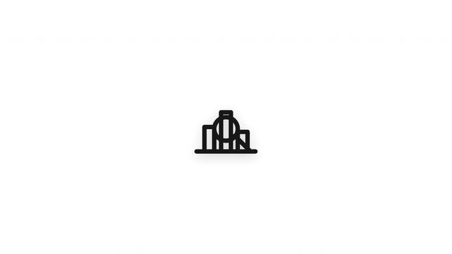 Premium market research line icon animation with smooth reveal and seamless loop. Ideal for analytics, consumer insights, business strategy, and marketing projects.
