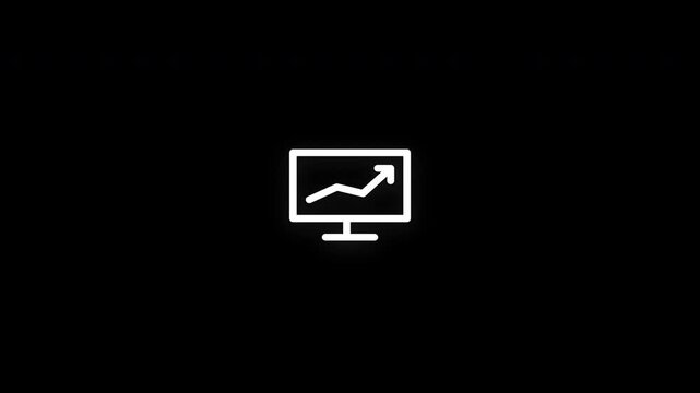 Premium pitch deck line icon animation with smooth reveal and seamless loop. Ideal for startups, fundraising, business presentations, and investor communication.