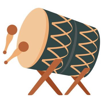 Traditional Indonesian Bedug Drum for Ramadan and Eid Celebration