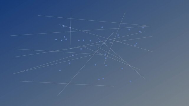 Abstract geometric network lines and dots motion animation 4k background, with blue gradient