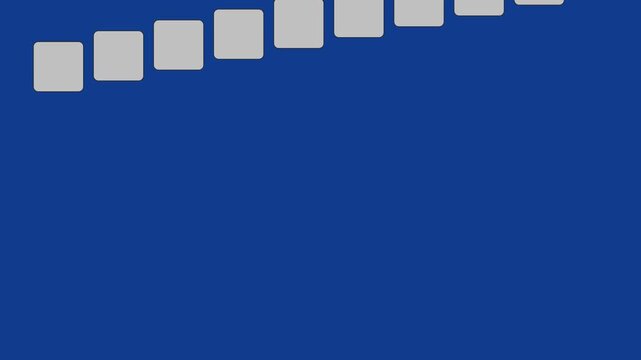 Animated rising bar graph chart showing business growth and success on blue animation 4k background
