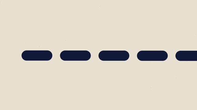 Minimalist animated dashed line motion on cream animation 4k background, for ui motion, animation ui user interface