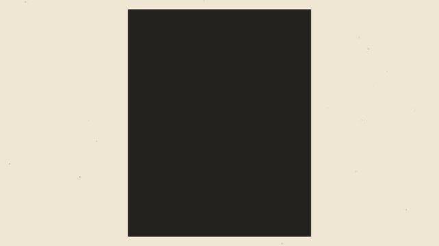 Minimalist animation 4k black rectangle shape on off-white background, for and motion, backgrounds geometric shape