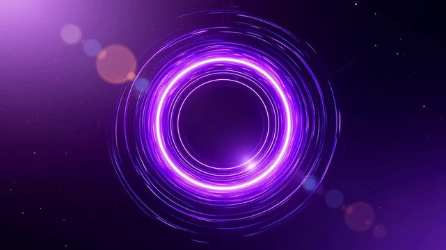 Purple glowing circular light effect