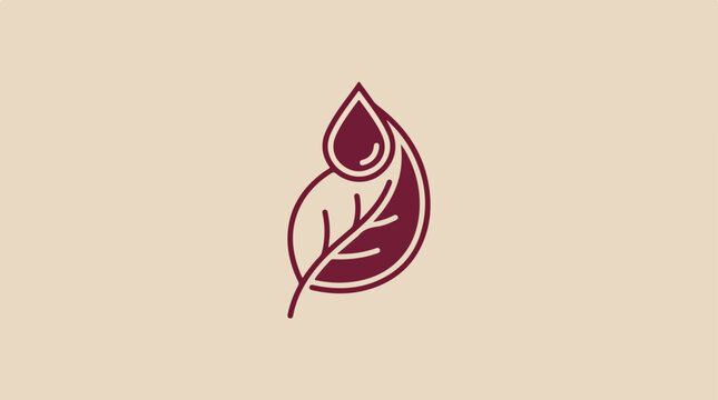 Minimalist Leaf and Drop Logo Design.