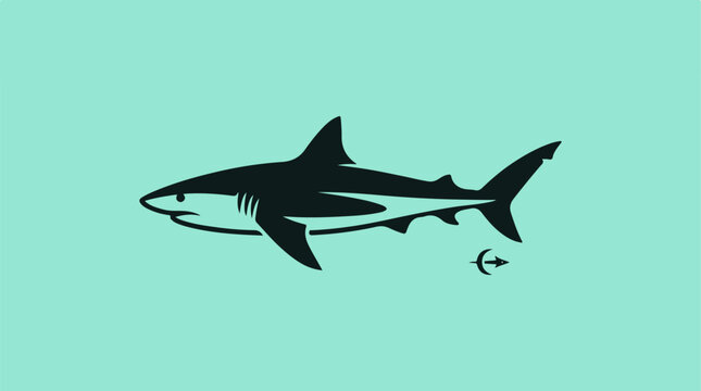 Shark swimming in the ocean, a powerful predator.