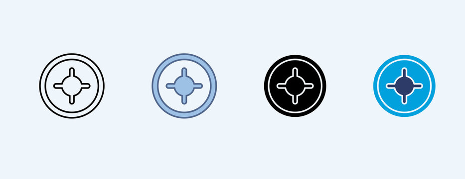Position Multiple Icon Illustration Vector