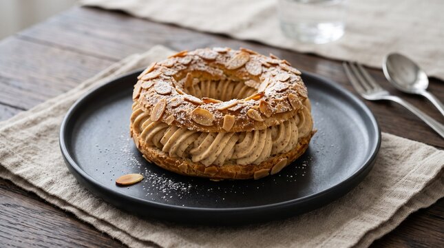 Traditional French Paris-Brest Pastry Ring