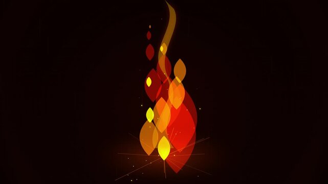 Animated Stylized Fire Flame Sprite Sheet for Motion Graphics and 2D Game Development Sequences