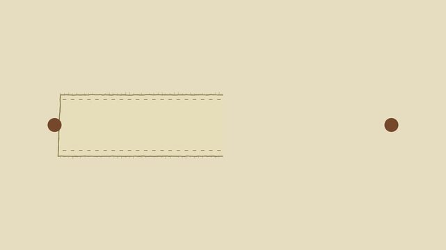 Minimalist expanding text box animation with brown dots on beige 4k background, for modern ui, and presentation
