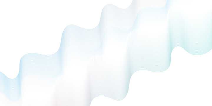 Vector gradient bule and white flow smooth wave energy stripe business liner texture design. abstract sound make white wave the focal element. white transparent giving it depth and a sense background