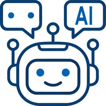 AI Chatbot Conversation Line Icon Artificial Intelligence