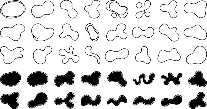 Organic Blob Shape Abstract Vector Collection