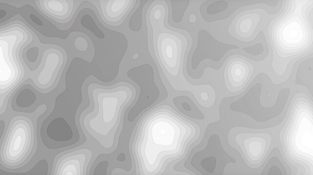 Abstract grayscale background with layered organic contour shapes and smooth tonal gradients. Minimal modern composition featuring soft topographic textures, flowing biomorphic forms, and elegant mono