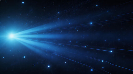 Fototapeta premium Cosmic light beams in space
