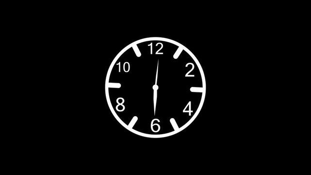 A clean white analog clock face with black numerals and hands is set against a stark black background, representing the passage of time or a moment of clarity and precision in a minimalist
