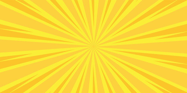 Orange Sunburst Pattern with yellow Background. Rays. Radial. Summer Banner. Exploding star burst texture japanese radius cartoon pattern abstract eps editable vector eps 10