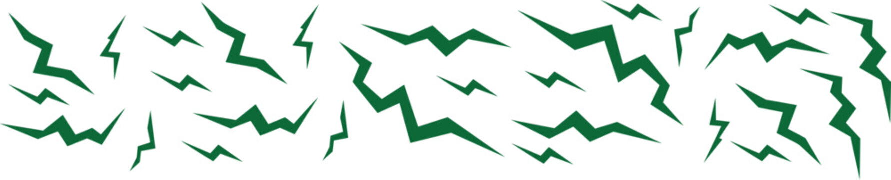 Green lightning bolt vector illustration pattern