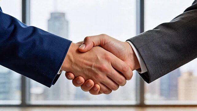 Handshake between two business people