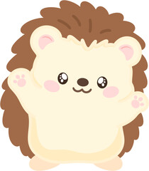 Fototapeta premium Cute hedgehog character illustration 