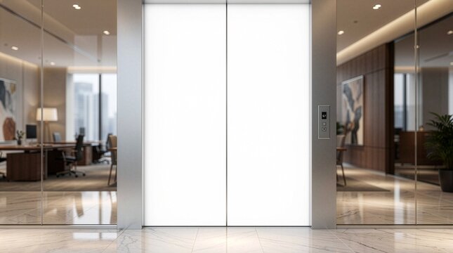 elevator door advertising