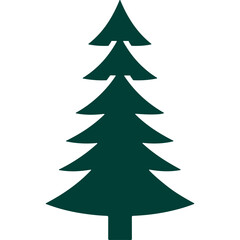 Fototapeta premium Simple Evergreen Pine Tree Silhouette Vector Illustration