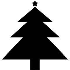 Obraz premium Modern Christmas Tree Silhouette vector 