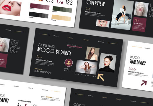 Brand Mood Board Template Layout