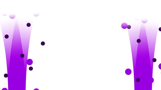 Purple ink splash illustration with jagged spikes and scattered droplets rising symmetrically from both the left and right side edges of the frame