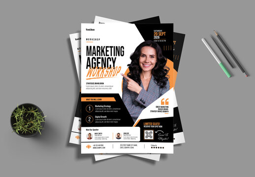 Marketing Agency Workshop Flyer Template