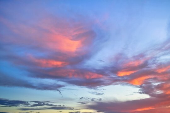 New Zealand Sunrise Sky on Fire Clouds