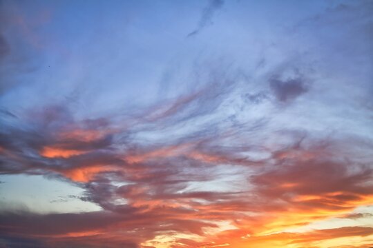New Zealand Sunrise Sky of Colorful Splash Clouds