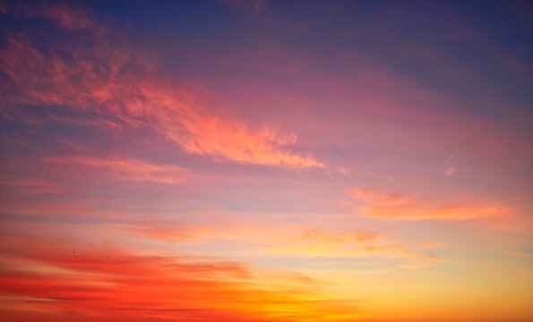 New Zealand Sunrise Sky Replacement Colors of Red and Orange