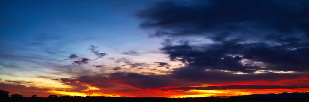 Colors Of Dawn Breaks Through Darkness