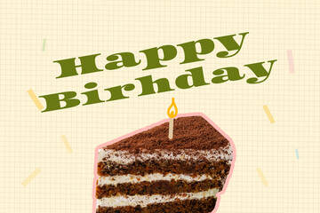 Fototapeta premium Celebration of a birthday with cake and colorful decorations at a party