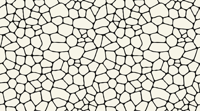Seamless abstract organic cells pattern or stone pavement paving texture