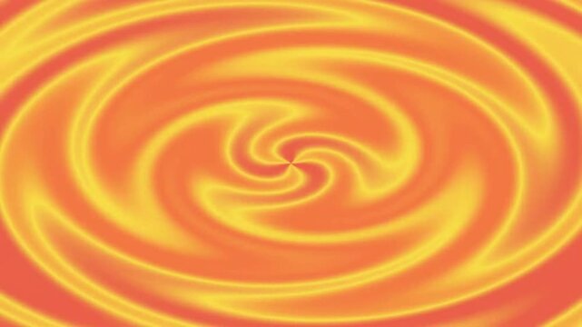 Abstract orange and yellow liquid vortex swirling animation