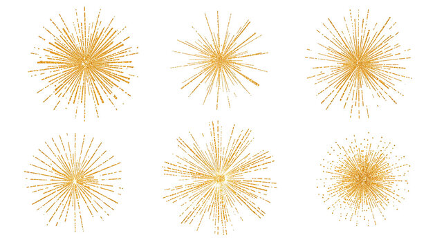 gold glitter fireworks