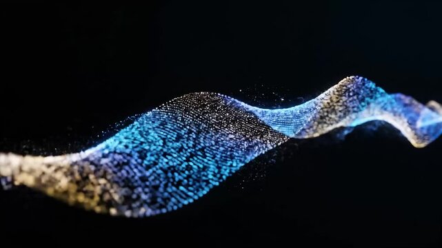 Abstract energy particle wave with subtle dynamic motion animation background