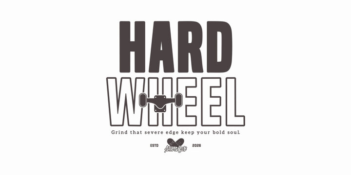 Skater quote and slogan vintage varsity streetwear typography print for graphic tee, t-shirts, hat, and poster design 2026 - vector