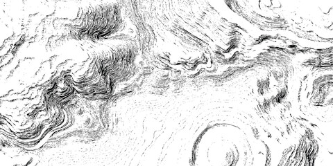 Fototapeta premium Abstract black and white wood grain texture background with vintage hand drawn sketch line art waves.